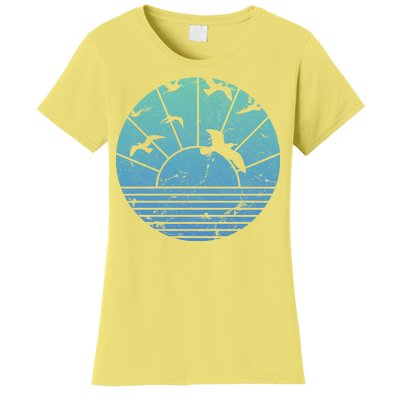 Beach Sunset Seagulls  Women's T-Shirt