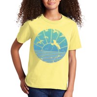 Beach Sunset Seagulls  Kids T-Shirt