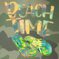 Beach Time Flip Flops Summer Fun Legacy Tie Dye Trucker Hat