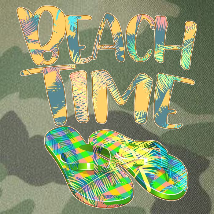 Beach Time Flip Flops Summer Fun Legacy Tie Dye Trucker Hat