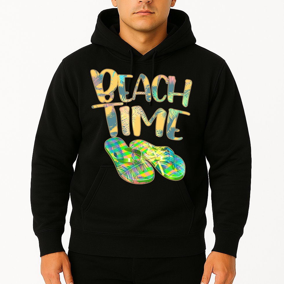 Beach Time Flip Flops Summer Fun Hoodie