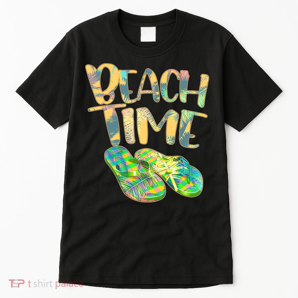 Beach Time Flip Flops Summer Fun Tall T-Shirt