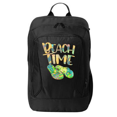 Beach Time Flip Flops Summer Fun City Backpack