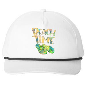 Beach Time Flip Flops Summer Fun Snapback Five-Panel Rope Hat