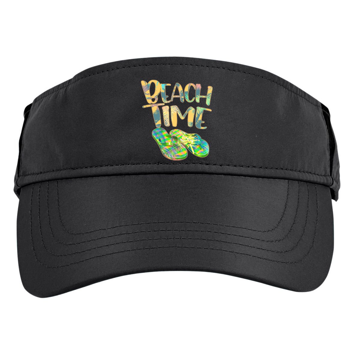 Beach Time Flip Flops Summer Fun Adult Drive Performance Visor