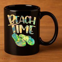 Beach Time Flip Flops Summer Fun 11oz C Handle Ceramic Mug