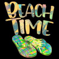Beach Time Flip Flops Summer Fun Drawstring Bag
