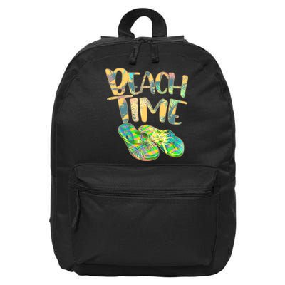 Beach Time Flip Flops Summer Fun 16 in Basic Backpack