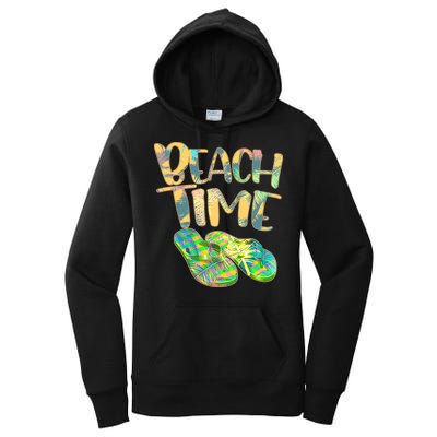 Beach Time Flip Flops Summer Fun Women's Pullover Hoodie