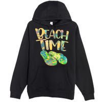 Beach Time Flip Flops Summer Fun Premium Pullover Hoodie
