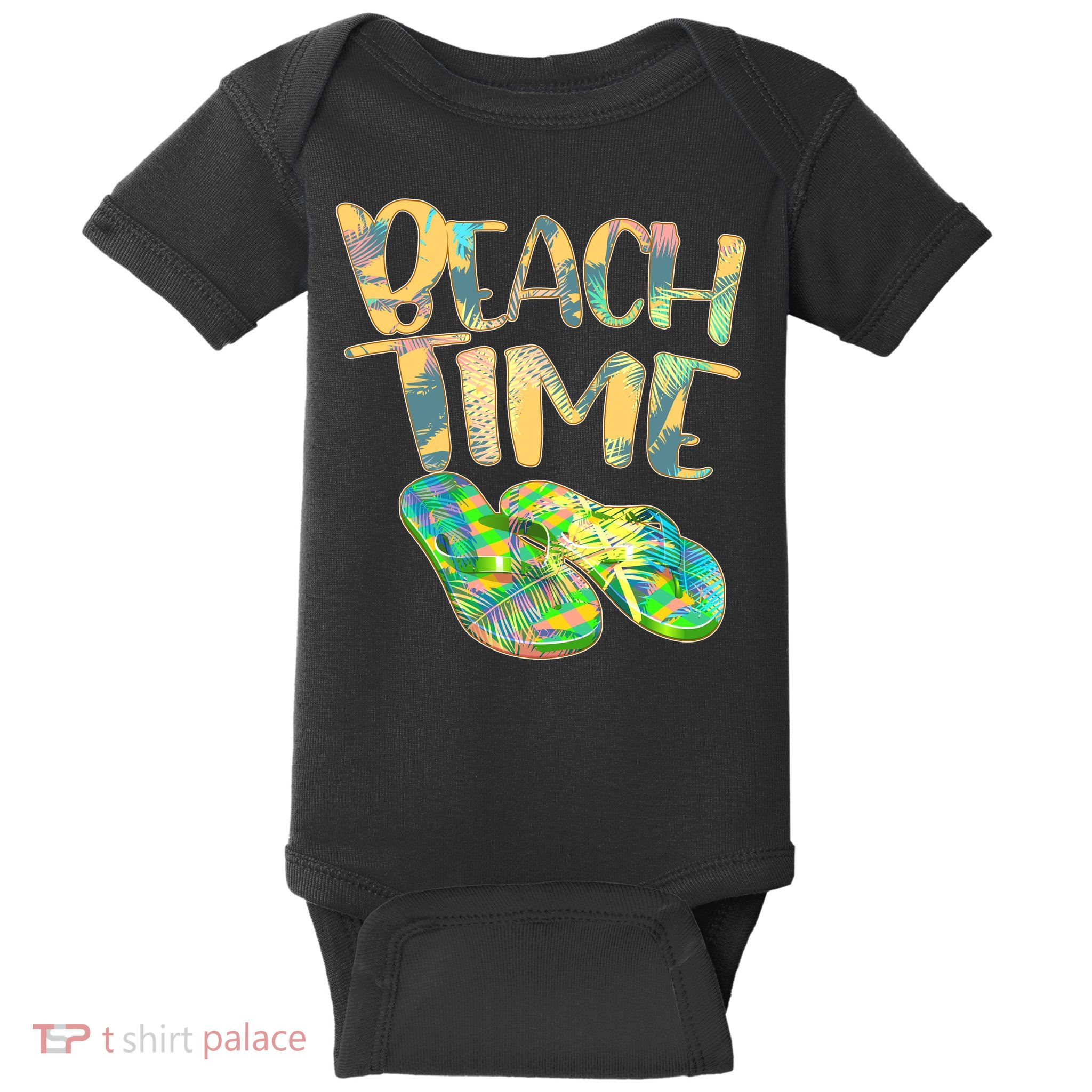 Beach Time Flip Flops Summer Fun Baby Bodysuit