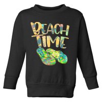 Beach Time Flip Flops Summer Fun Toddler Sweatshirt
