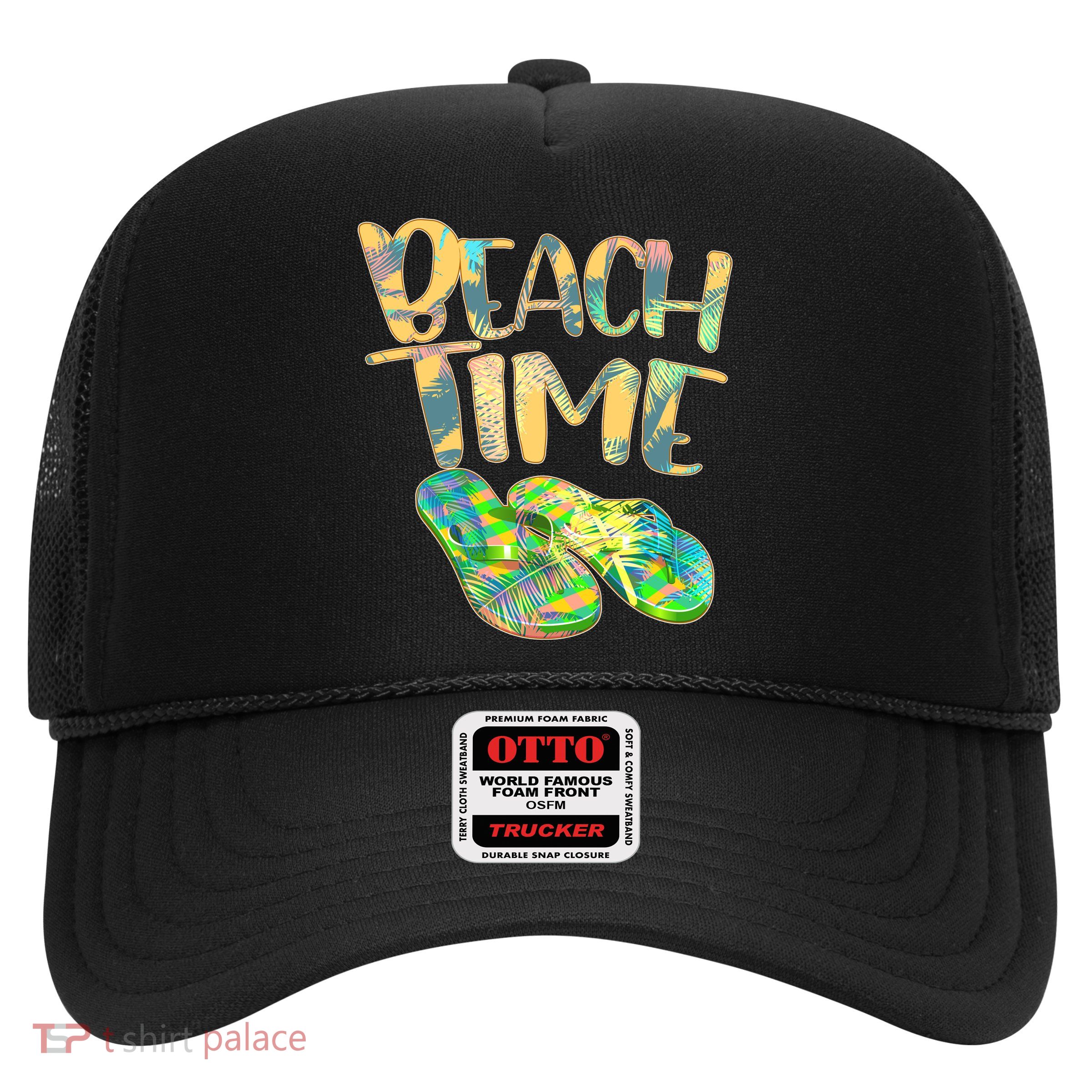 Beach Time Flip Flops Summer Fun Trucker Hat