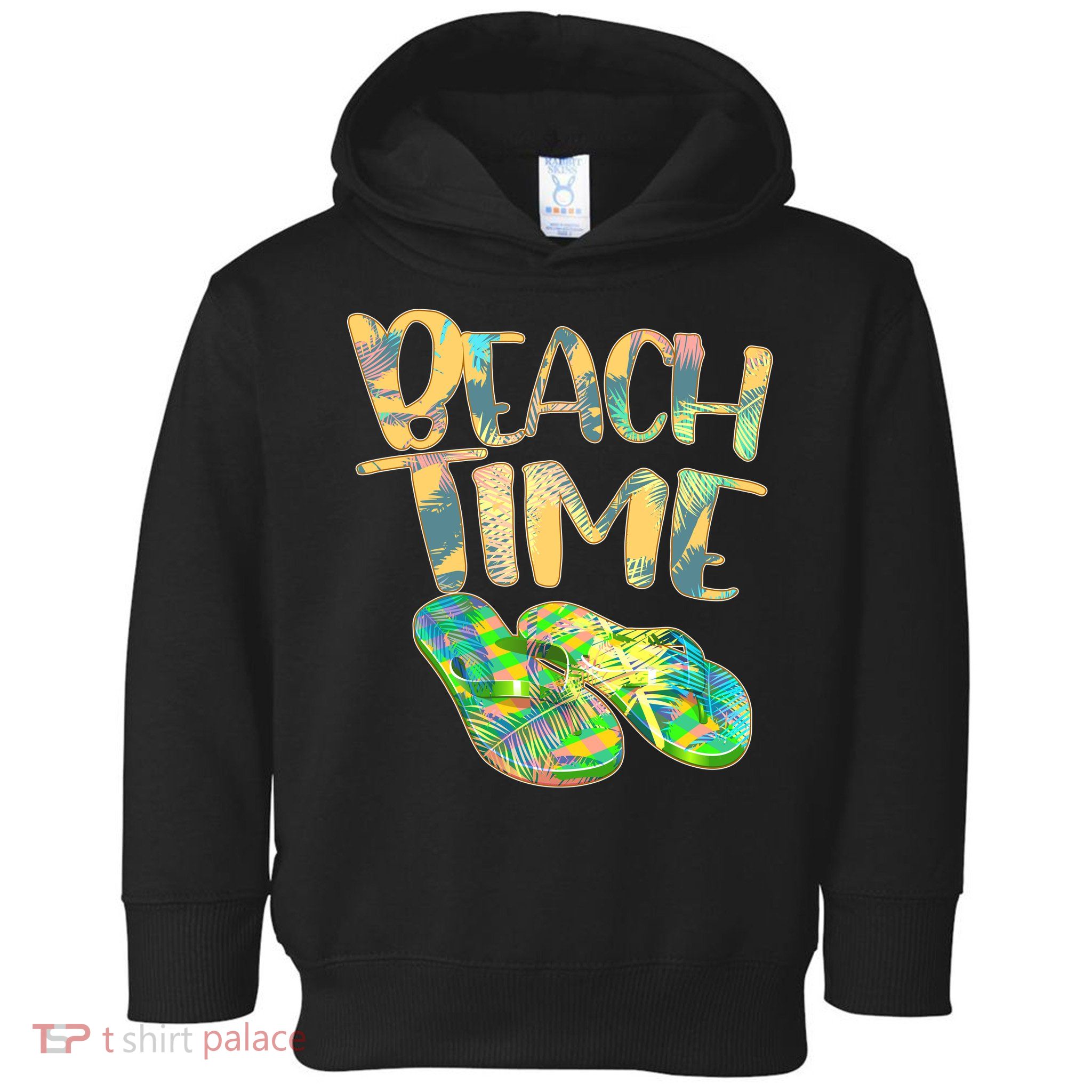 Beach Time Flip Flops Summer Fun Toddler Hoodie