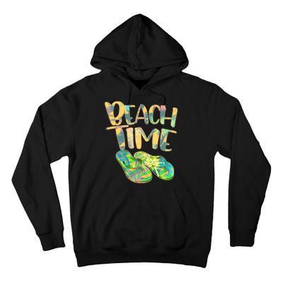 Beach Time Flip Flops Summer Fun Tall Hoodie