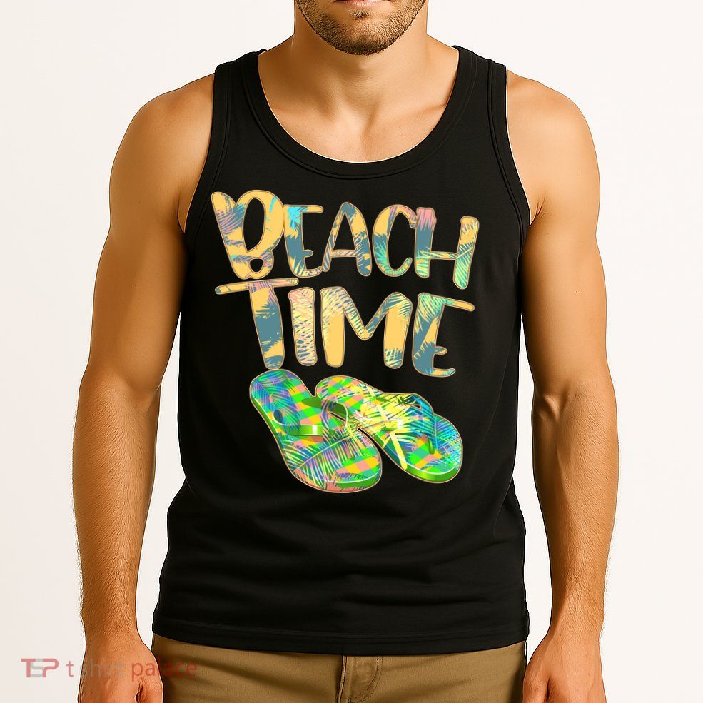 Beach Time Flip Flops Summer Fun Tank Top
