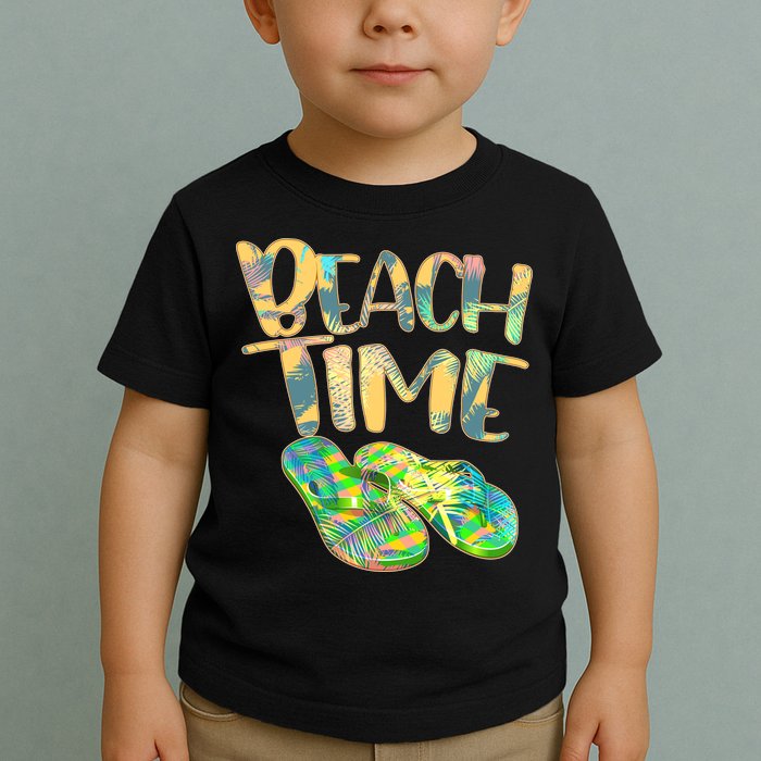 Beach Time Flip Flops Summer Fun Toddler T-Shirt