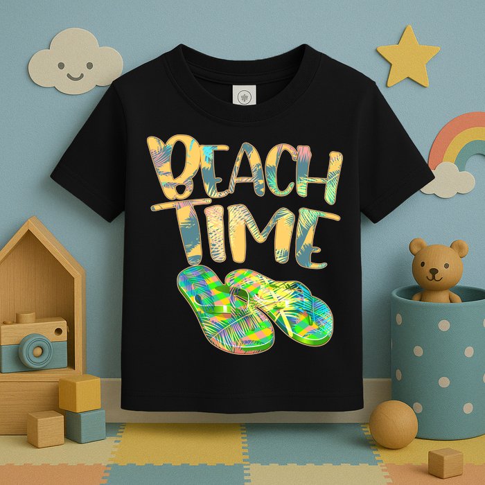 Beach Time Flip Flops Summer Fun Toddler T-Shirt