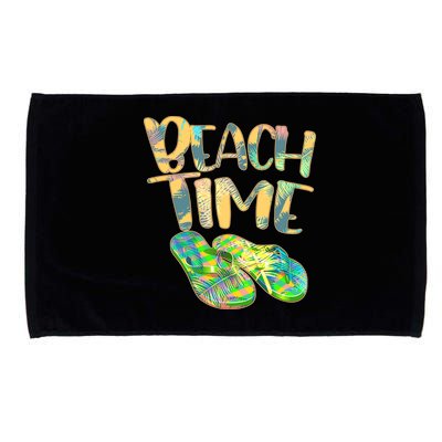 Beach Time Flip Flops Summer Fun Microfiber Hand Towel