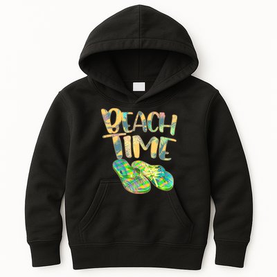Beach Time Flip Flops Summer Fun Kids Hoodie