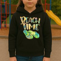 Beach Time Flip Flops Summer Fun Kids Hoodie