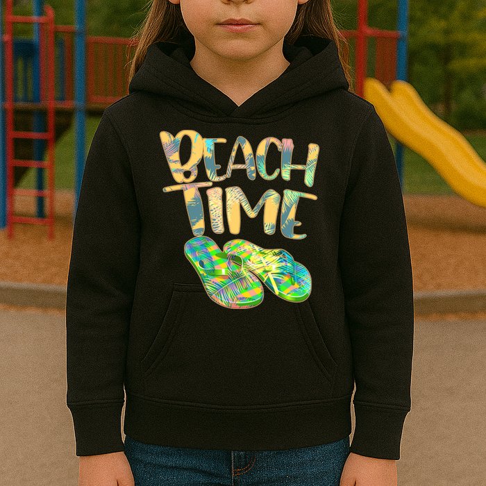 Beach Time Flip Flops Summer Fun Kids Hoodie