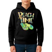 Beach Time Flip Flops Summer Fun Kids Hoodie