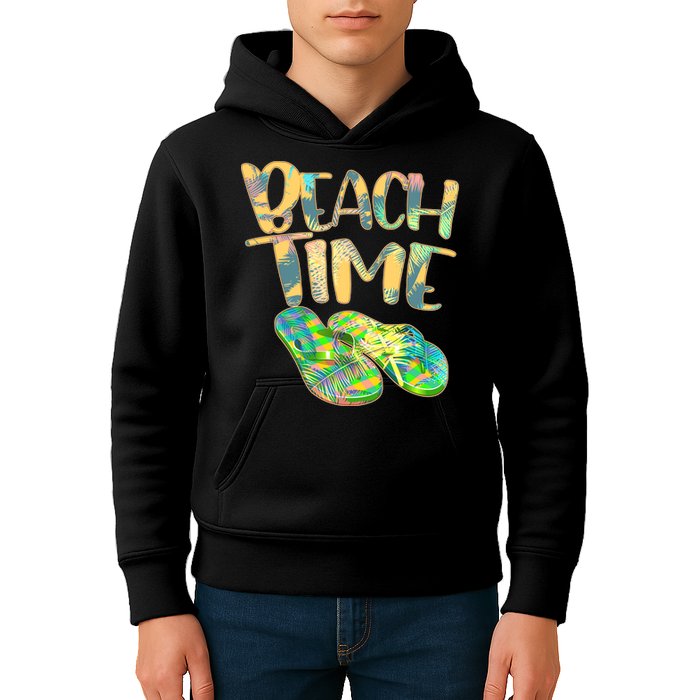 Beach Time Flip Flops Summer Fun Kids Hoodie