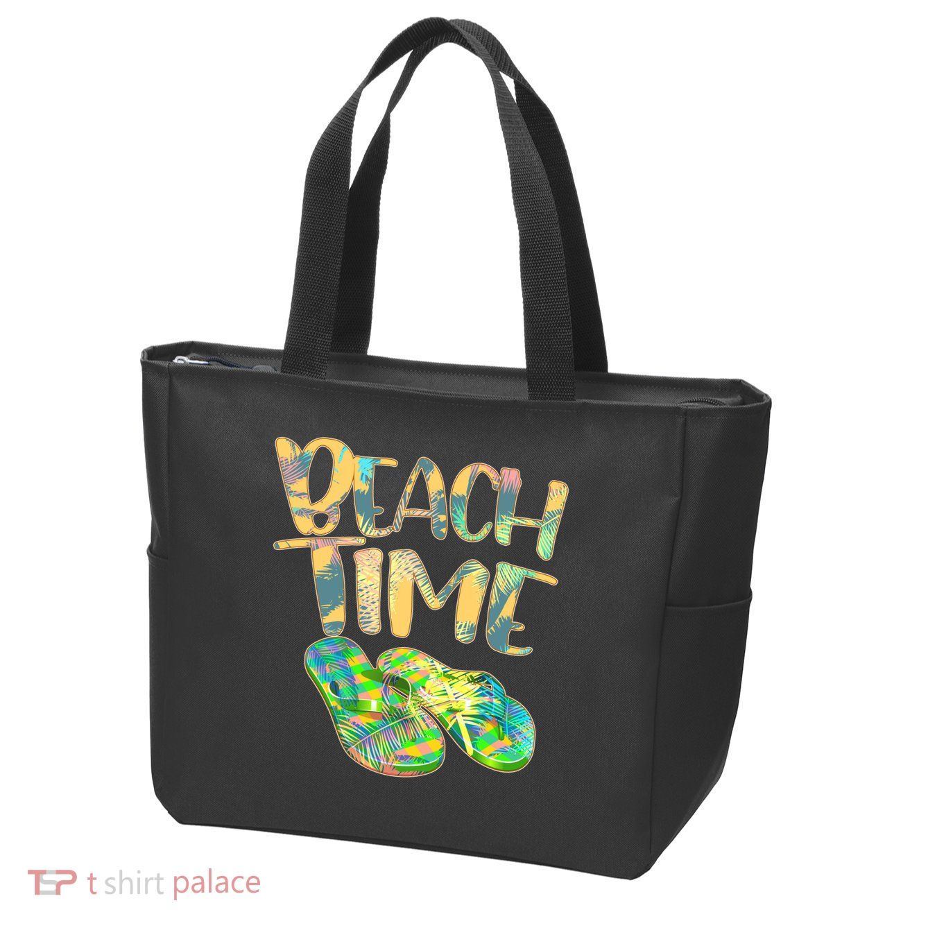 Beach Time Flip Flops Summer Fun Zip Tote Bag