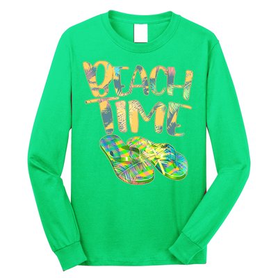 Beach Time Flip Flops Summer Fun Long Sleeve Shirt