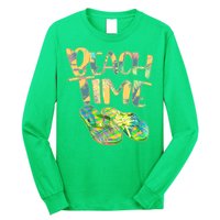 Beach Time Flip Flops Summer Fun Long Sleeve Shirt