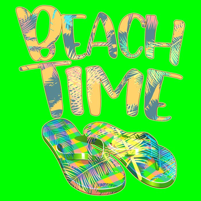 Beach Time Flip Flops Summer Fun Long Sleeve Shirt