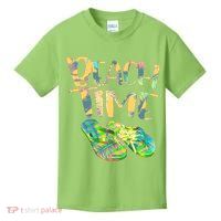 Beach Time Flip Flops Summer Fun Kids T-Shirt