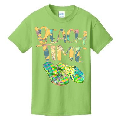 Beach Time Flip Flops Summer Fun Kids T-Shirt