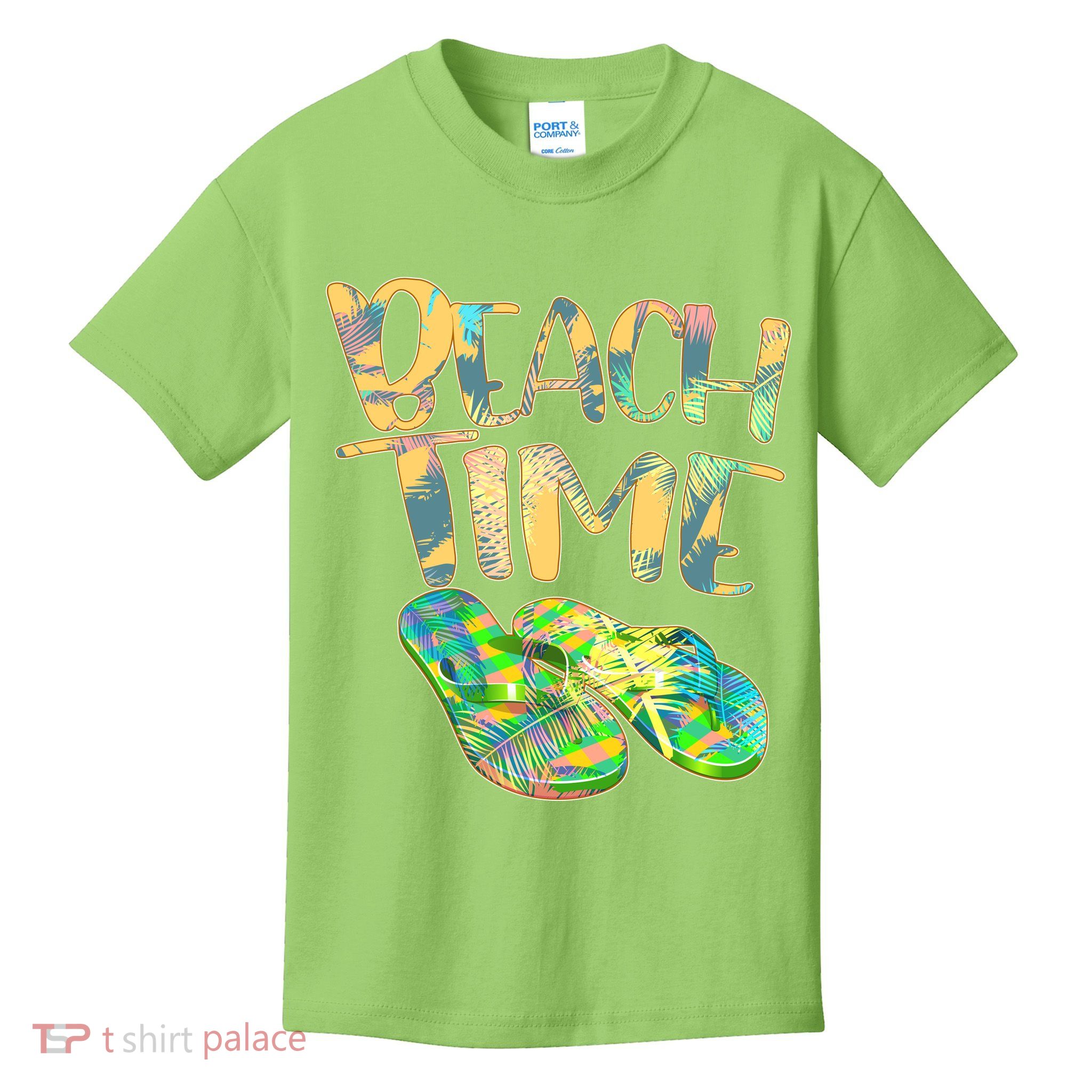 Beach Time Flip Flops Summer Fun Kids T-Shirt