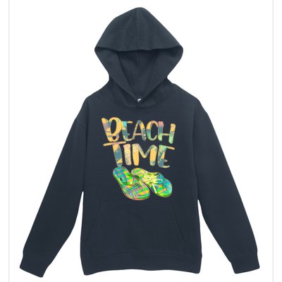 Beach Time Flip Flops Summer Fun Urban Pullover Hoodie