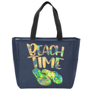 Beach Time Flip Flops Summer Fun Zip Tote Bag