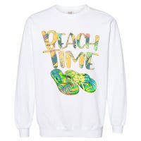 Beach Time Flip Flops Summer Fun Garment-Dyed Sweatshirt