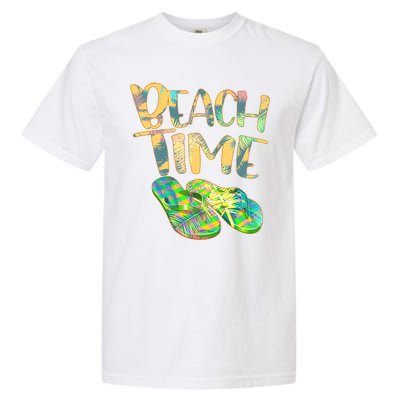 Beach Time Flip Flops Summer Fun Garment-Dyed Heavyweight T-Shirt