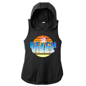 Beach Vibes Ladies PosiCharge Tri-Blend Wicking Draft Hoodie Tank