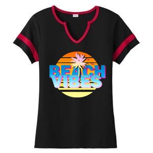 Beach Vibes Ladies Halftime Notch Neck Tee