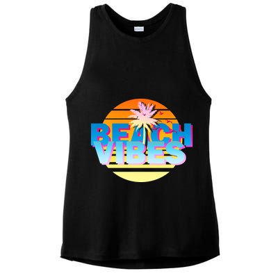 Beach Vibes Ladies PosiCharge Tri-Blend Wicking Tank