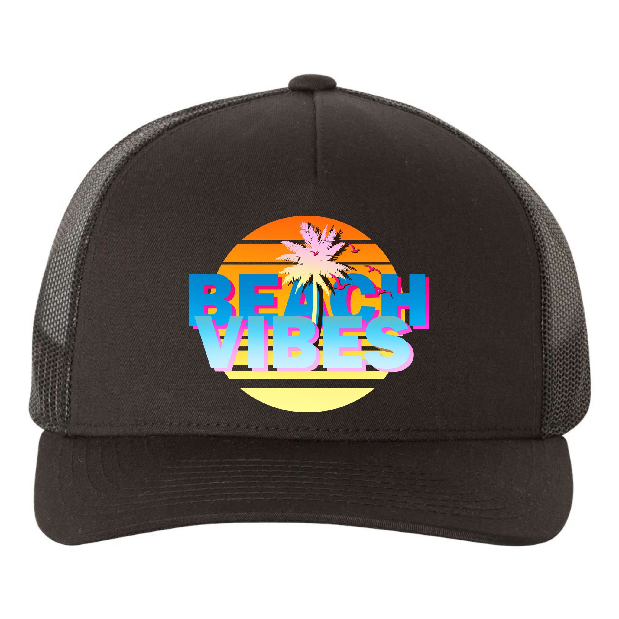 Beach Vibes Yupoong Adult 5-Panel Trucker Hat