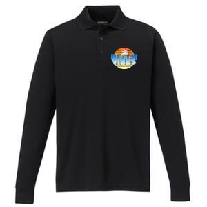 Beach Vibes Performance Long Sleeve Polo