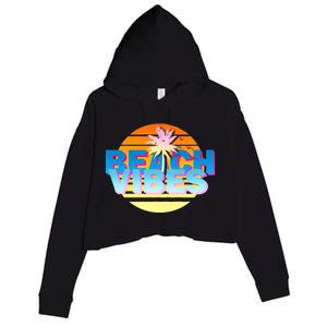 Beach Vibes Crop Fleece Hoodie