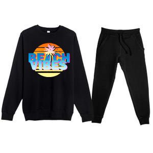 Beach Vibes Premium Crewneck Sweatsuit Set