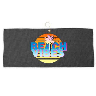 Beach Vibes Large Microfiber Waffle Golf Towel