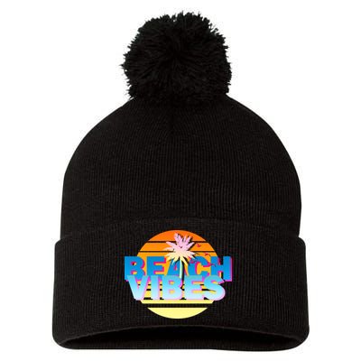 Beach Vibes Pom Pom 12in Knit Beanie