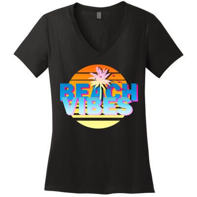 Beach Vibes Women's V-Neck T-Shirt