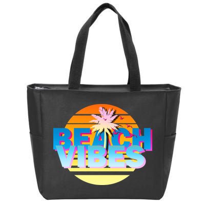 Beach Vibes Zip Tote Bag
